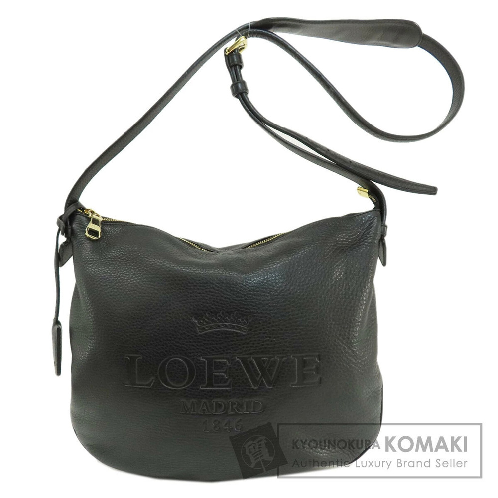 Loewe Long Shoulder Bag Leather Black